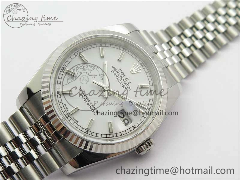 DateJust 36 SS 116234 ARF 1:1 Best Edition 904L Steel White Dial on Jubilee Bracelet SH3135 V3