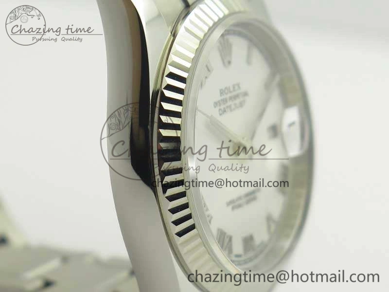 DateJust 36 SS 116234 ARF 1:1 Best Edition White Roman Dial Fluted On SS Oyster Bracelet SA3135