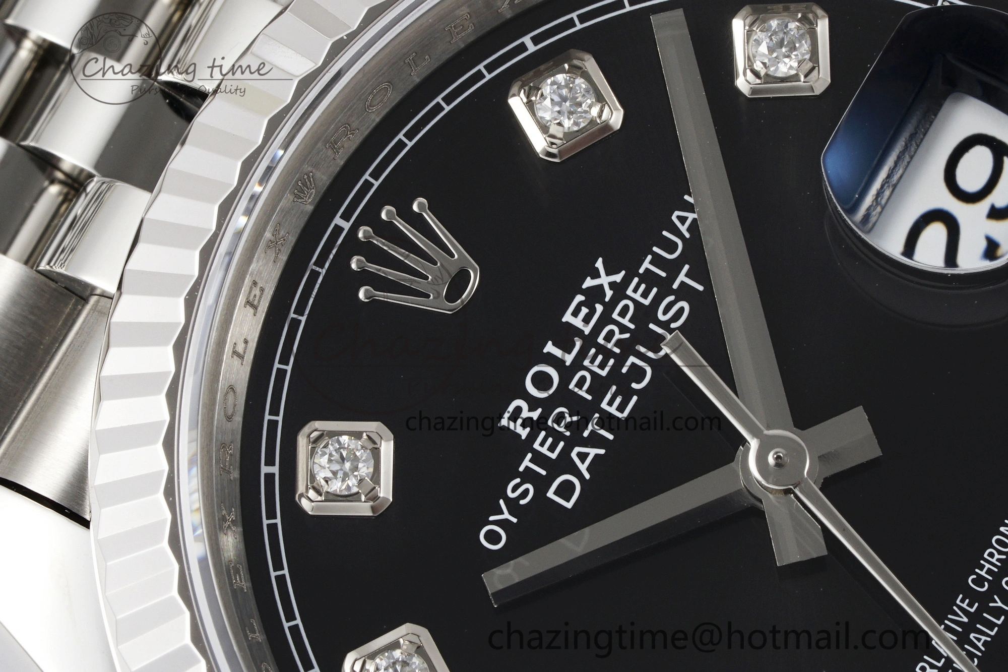 DateJust 36 SS 116234 VSF 1:1 Best Edition 904L Steel Black Diamonds Dial on Jubilee Bracelet VS3135