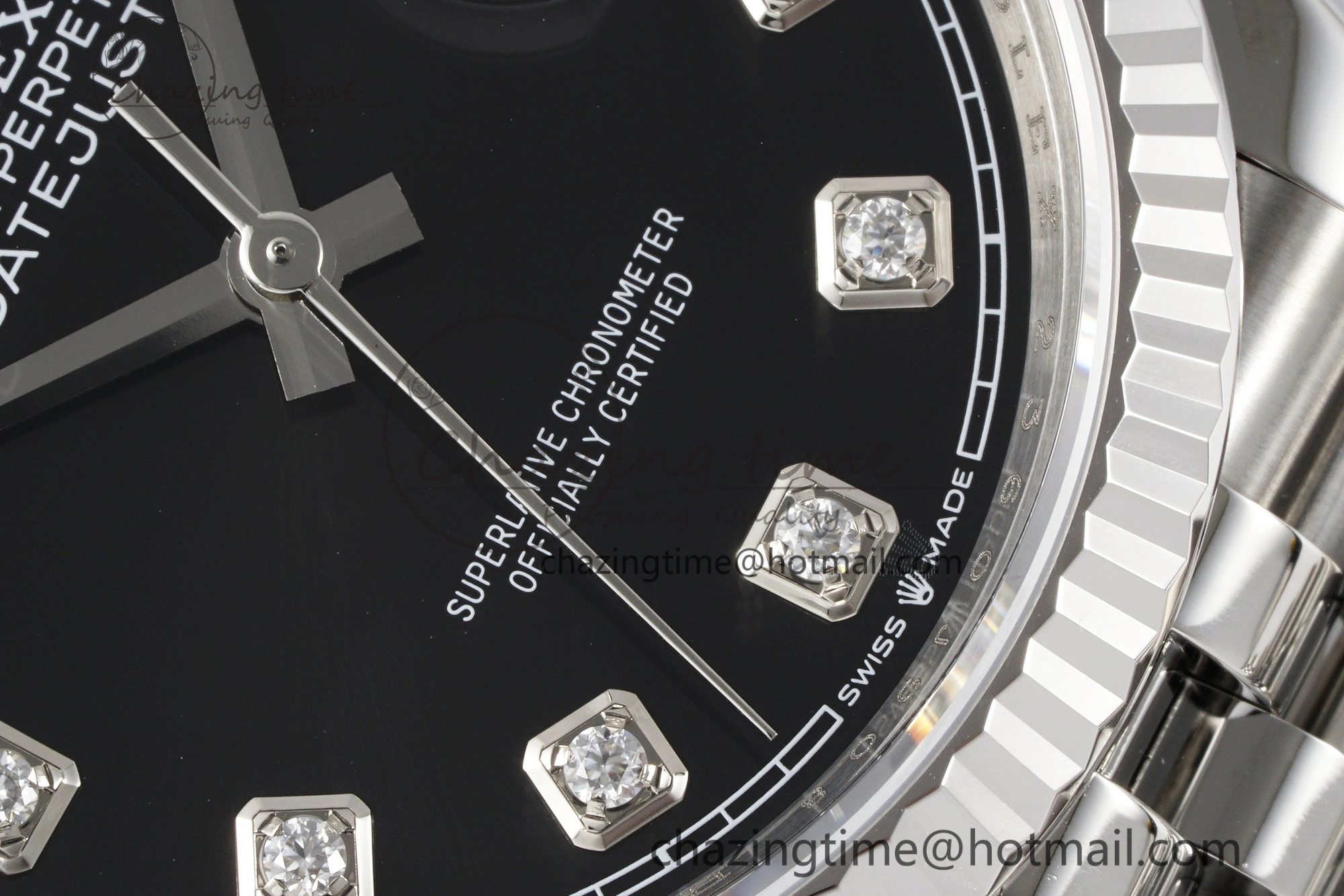 DateJust 36 SS 116234 VSF 1:1 Best Edition 904L Steel Black Diamonds Dial on Jubilee Bracelet VS3135