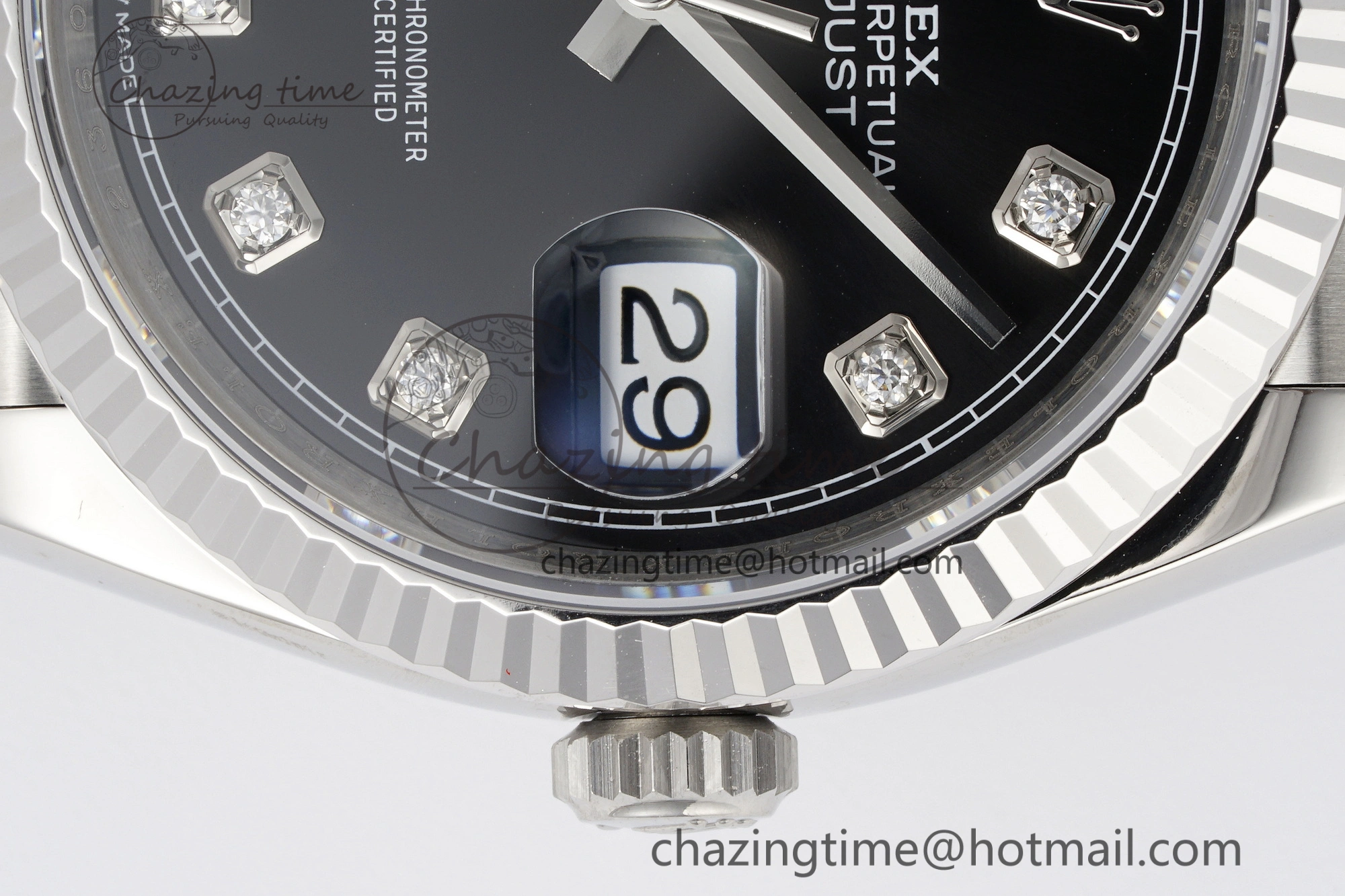 DateJust 36 SS 116234 VSF 1:1 Best Edition 904L Steel Black Diamonds Dial on Jubilee Bracelet VS3135