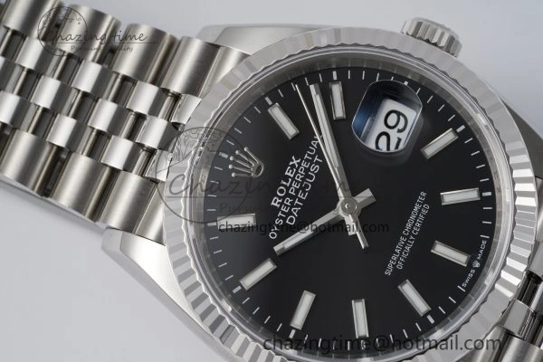 DateJust 36 SS 116234 VSF 1:1 Best Edition 904L Steel Black Stick Dial on Jubilee Bracelet VS3135