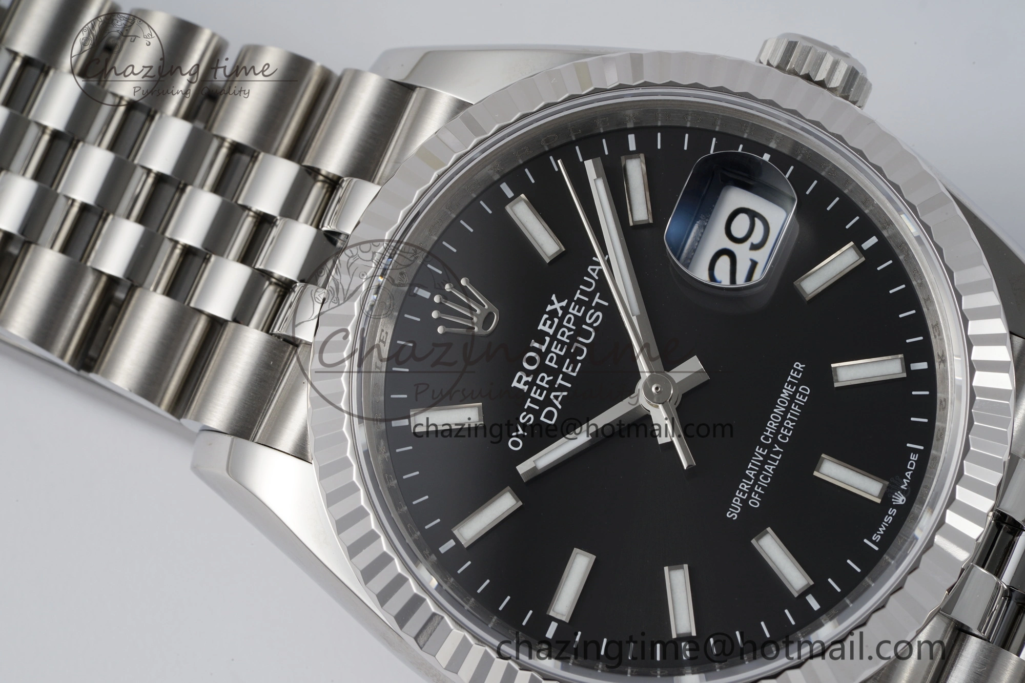 DateJust 36 SS 116234 VSF 1:1 Best Edition 904L Steel Black Stick Dial on Jubilee Bracelet VS3135
