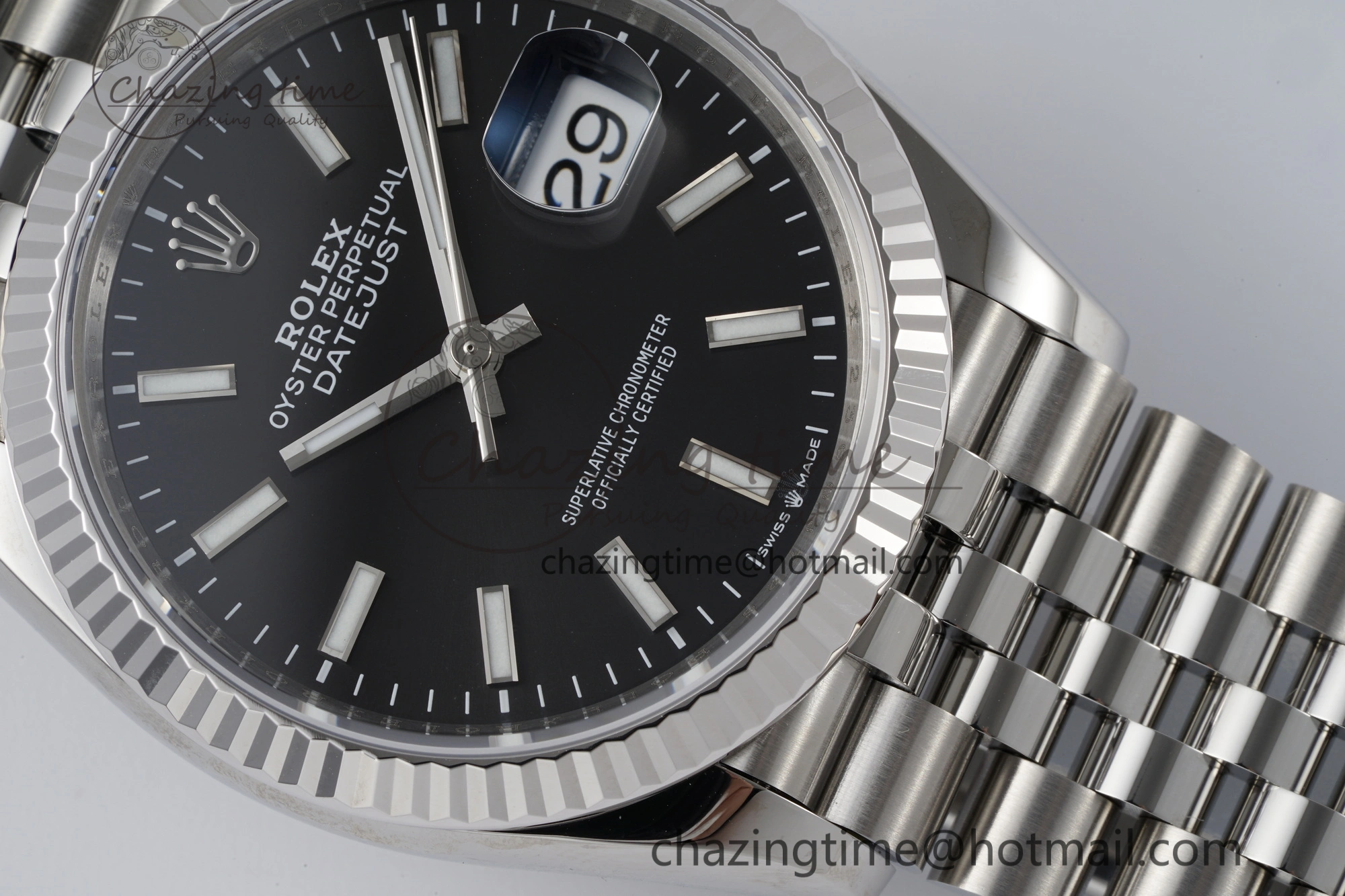 DateJust 36 SS 116234 VSF 1:1 Best Edition 904L Steel Black Stick Dial on Jubilee Bracelet VS3135