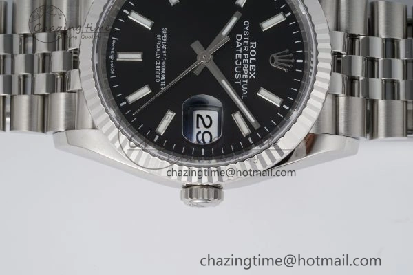 DateJust 36 SS 116234 VSF 1:1 Best Edition 904L Steel Black Stick Dial on Jubilee Bracelet VS3135