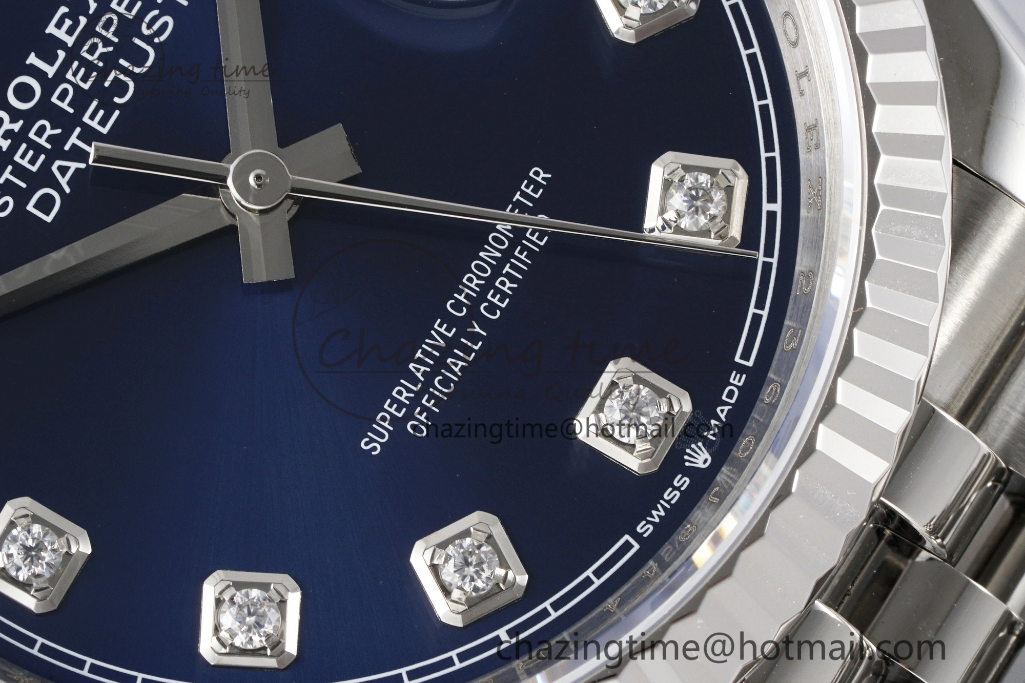DateJust 36 SS 116234 VSF 1:1 Best Edition 904L Steel Blue Diamonds Dial on Jubilee Bracelet VS3135