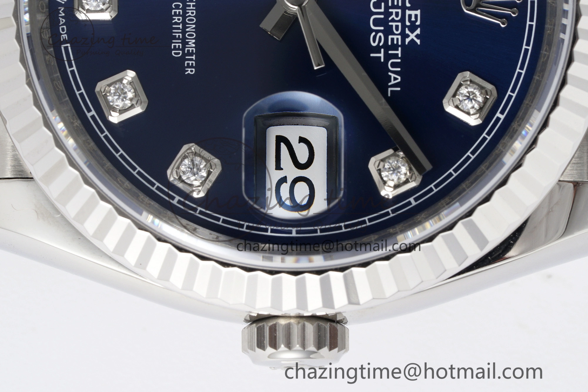 DateJust 36 SS 116234 VSF 1:1 Best Edition 904L Steel Blue Diamonds Dial on Jubilee Bracelet VS3135