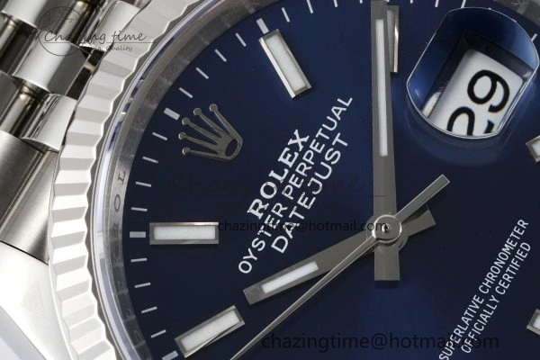 DateJust 36 SS 116234 VSF 1:1 Best Edition 904L Steel Blue Stick Dial on Jubilee Bracelet VS3135