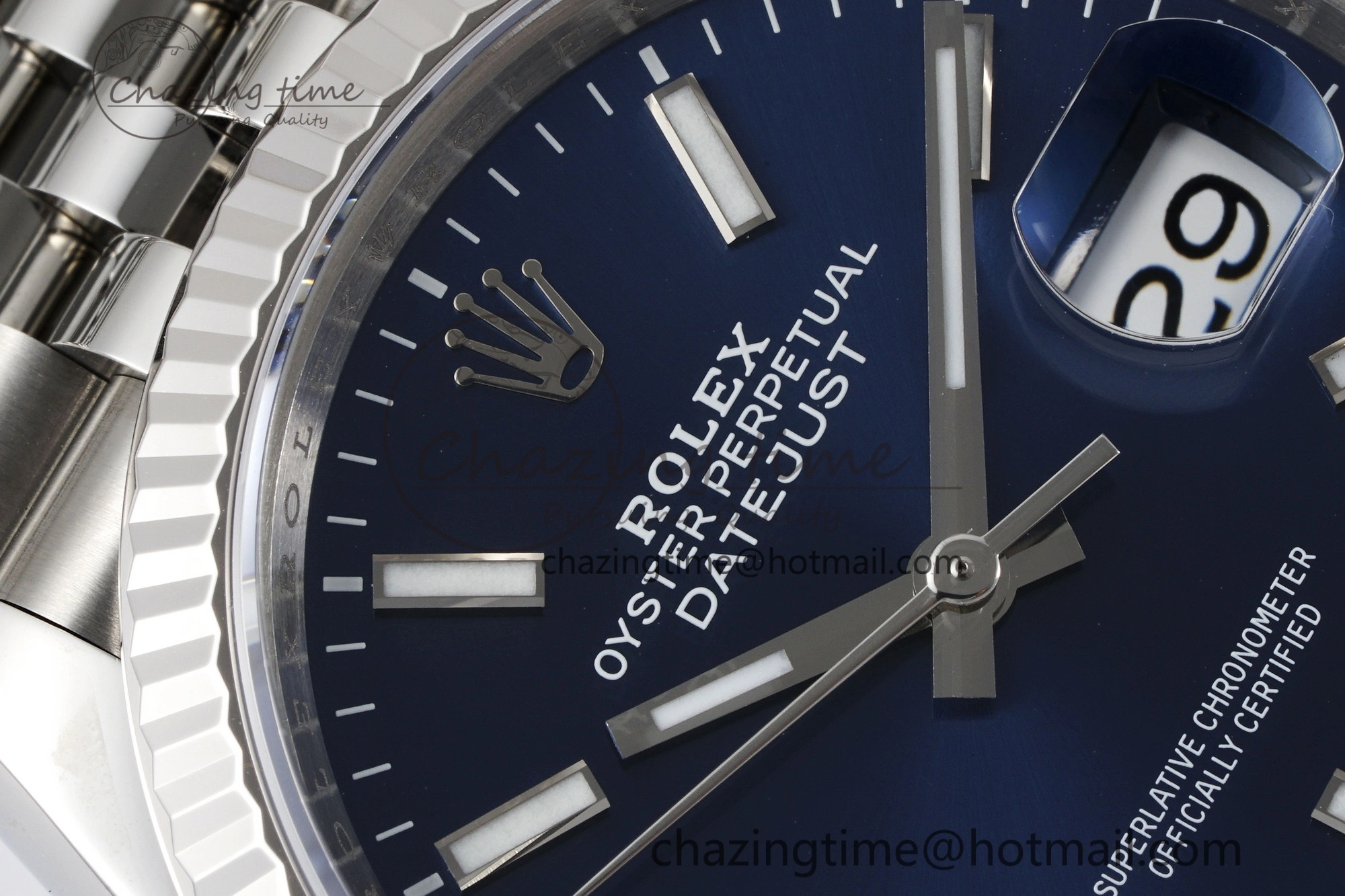 DateJust 36 SS 116234 VSF 1:1 Best Edition 904L Steel Blue Stick Dial on Jubilee Bracelet VS3135