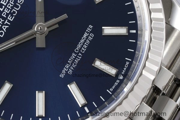 DateJust 36 SS 116234 VSF 1:1 Best Edition 904L Steel Blue Stick Dial on Jubilee Bracelet VS3135