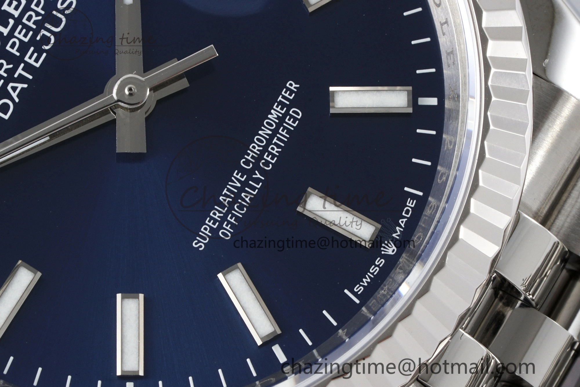 DateJust 36 SS 116234 VSF 1:1 Best Edition 904L Steel Blue Stick Dial on Jubilee Bracelet VS3135