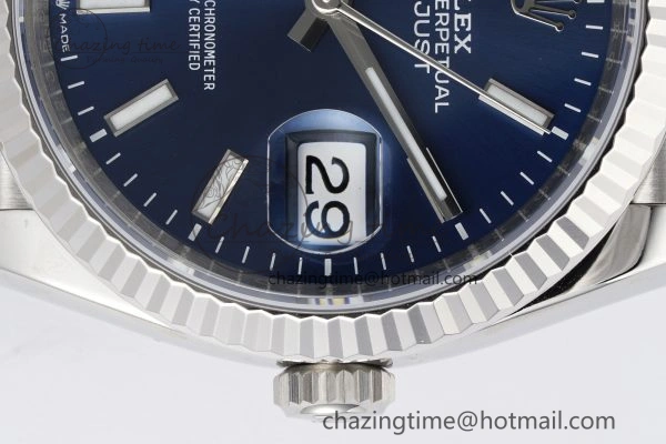 DateJust 36 SS 116234 VSF 1:1 Best Edition 904L Steel Blue Stick Dial on Jubilee Bracelet VS3135