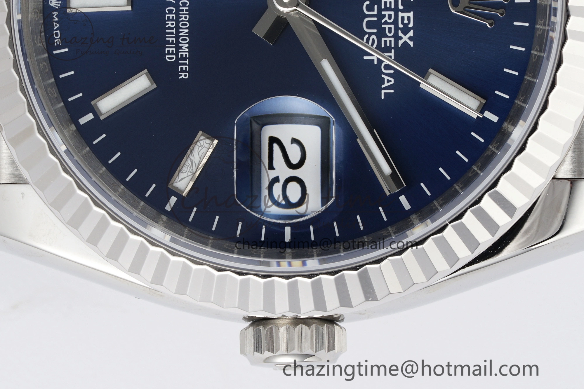 DateJust 36 SS 116234 VSF 1:1 Best Edition 904L Steel Blue Stick Dial on Jubilee Bracelet VS3135