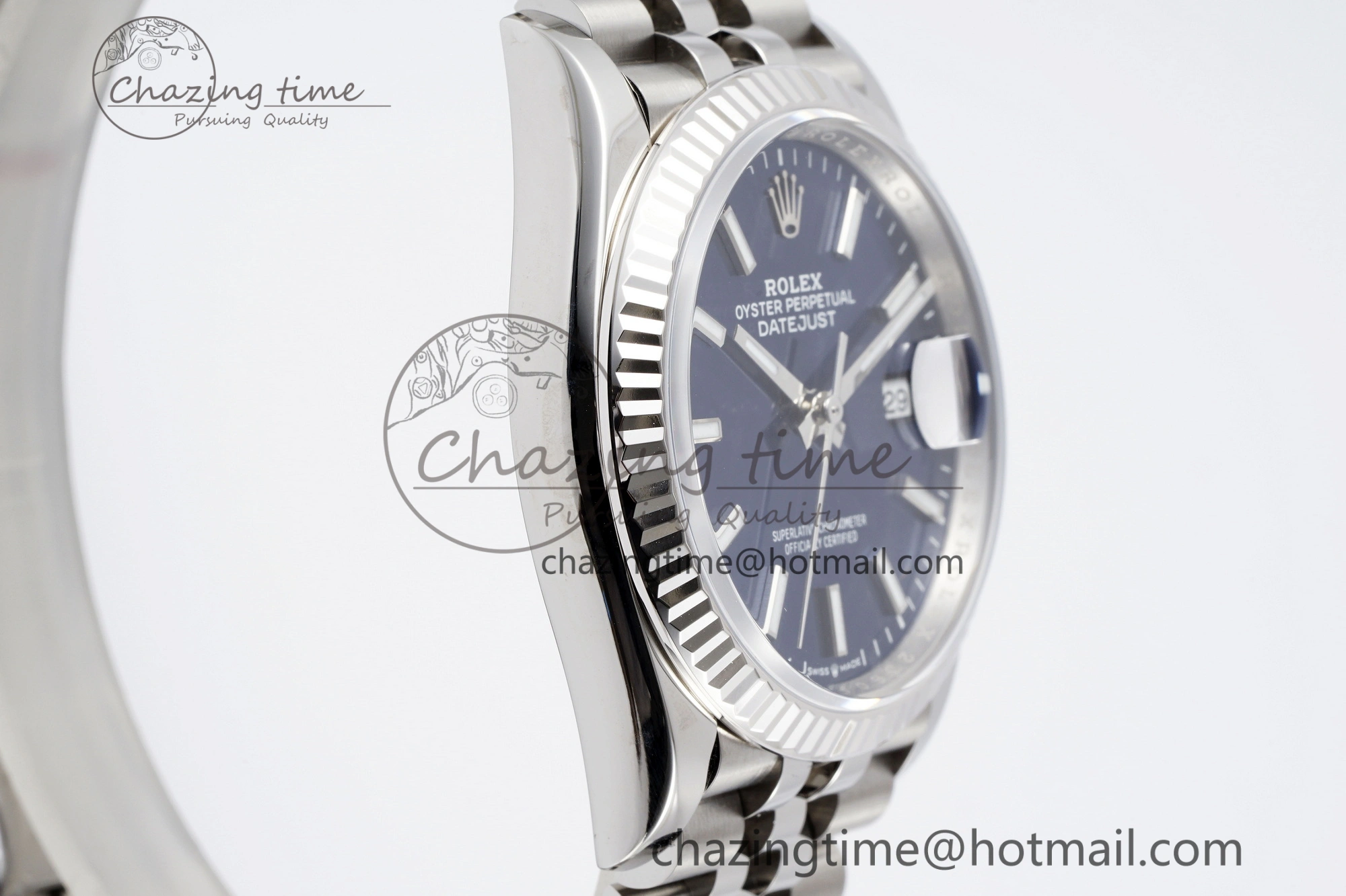 DateJust 36 SS 116234 VSF 1:1 Best Edition 904L Steel Blue Stick Dial on Jubilee Bracelet VS3135
