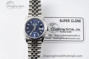 DateJust 36 SS 116234 VSF 1:1 Best Edition 904L Steel Blue Stick Dial on Jubilee Bracelet VS3135
