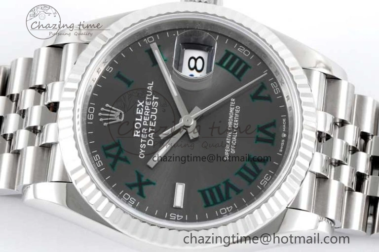 DateJust 36 SS 116234 VSF 1:1 Best Edition 904L Steel Gray Green Roman Dial on Jubilee Bracelet VS3235