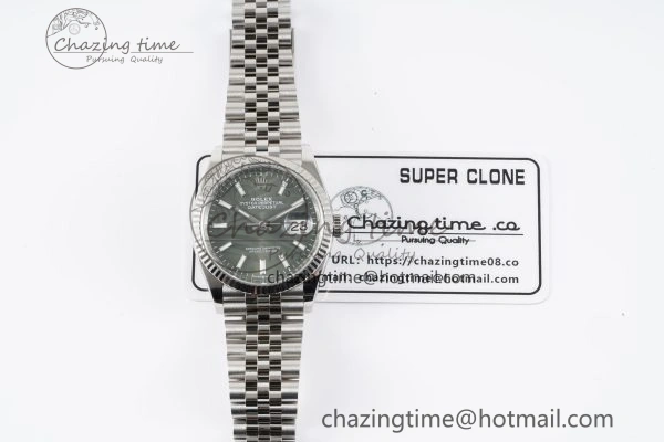 DateJust 36 SS 116234 VSF 1:1 Best Edition 904L Steel Green Leaf Dial on Jubilee Bracelet VS3235
