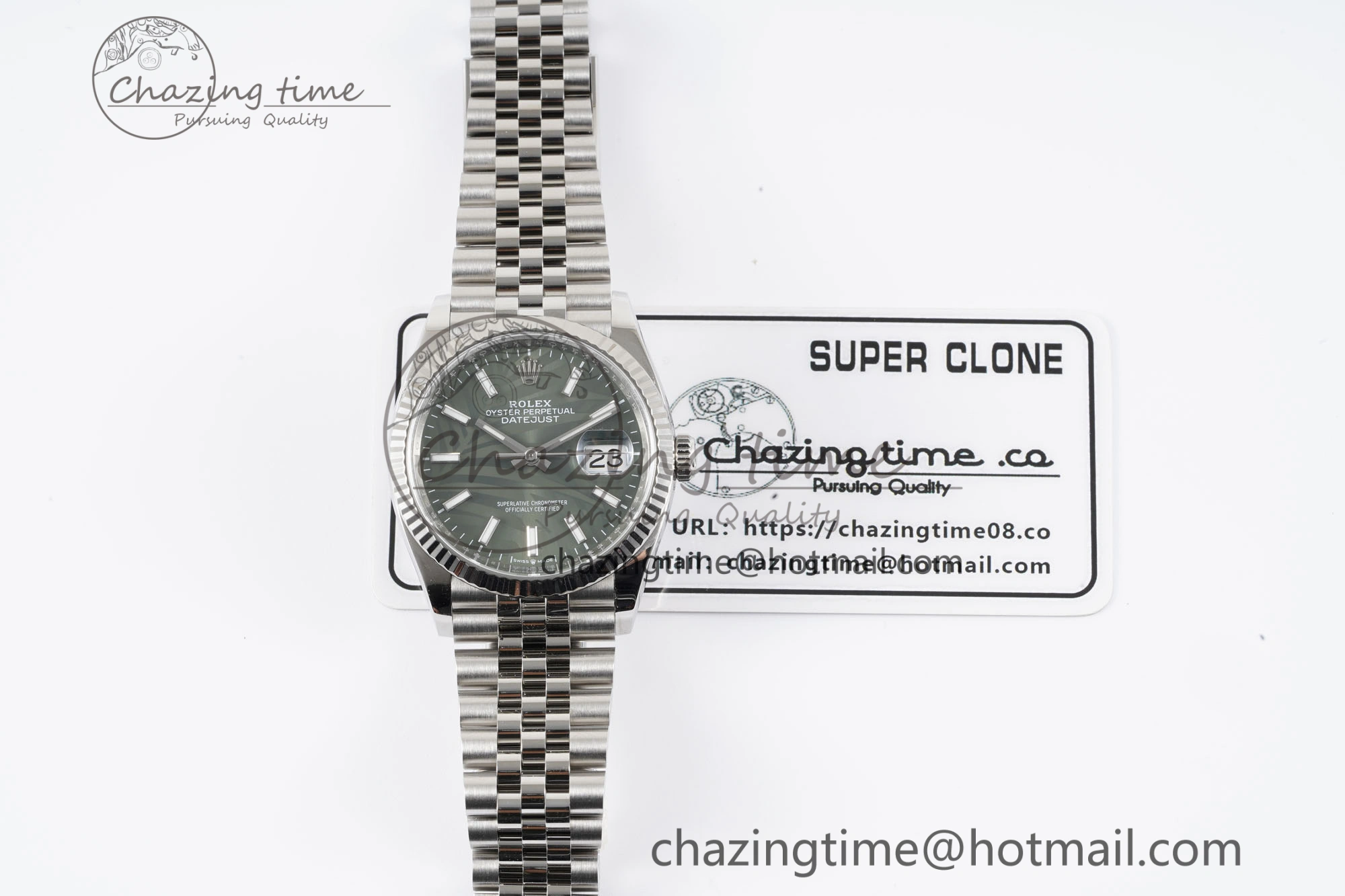 DateJust 36 SS 116234 VSF 1:1 Best Edition 904L Steel Green Leaf Dial on Jubilee Bracelet VS3235