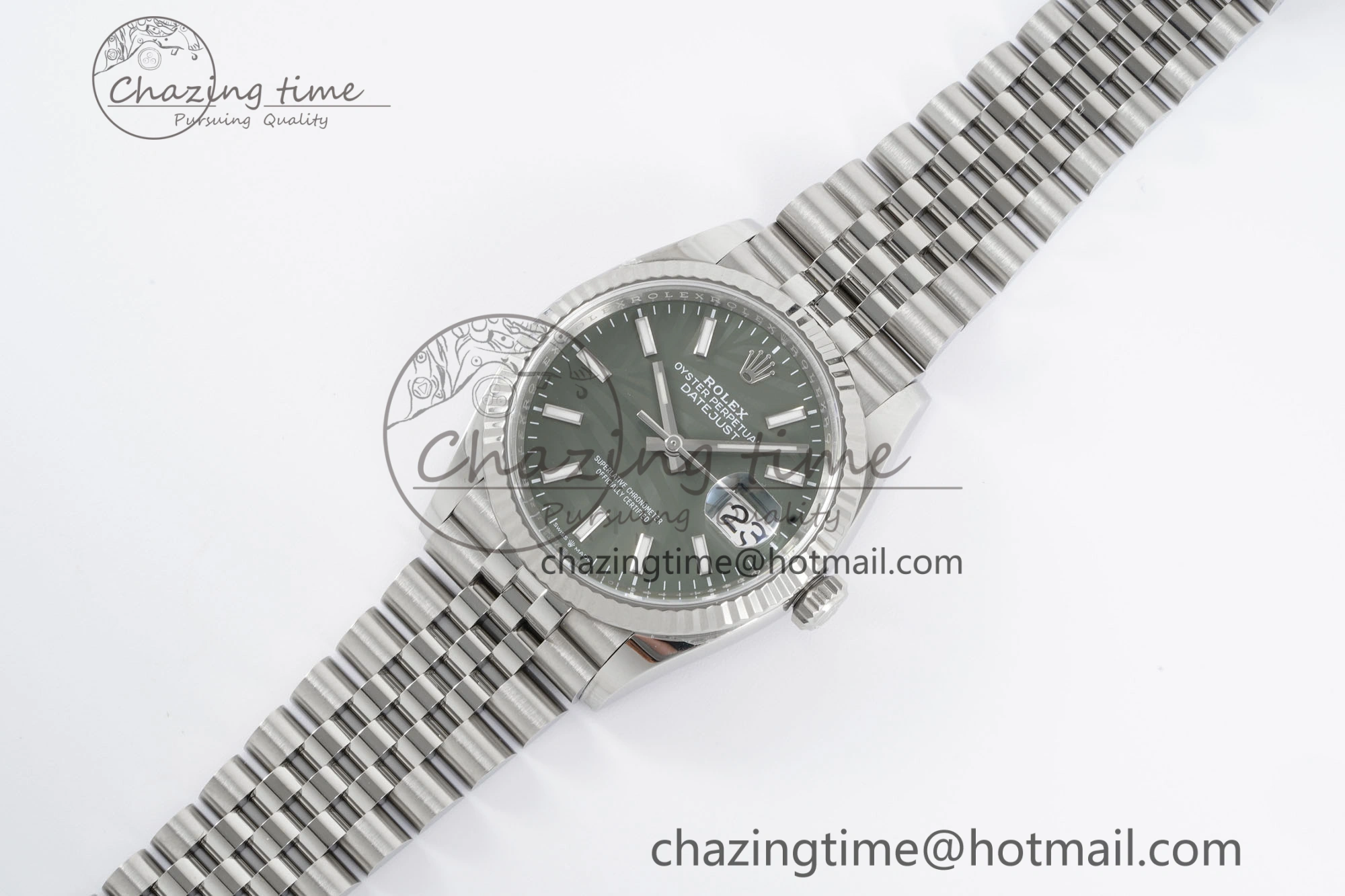 DateJust 36 SS 116234 VSF 1:1 Best Edition 904L Steel Green Leaf Dial on Jubilee Bracelet VS3235