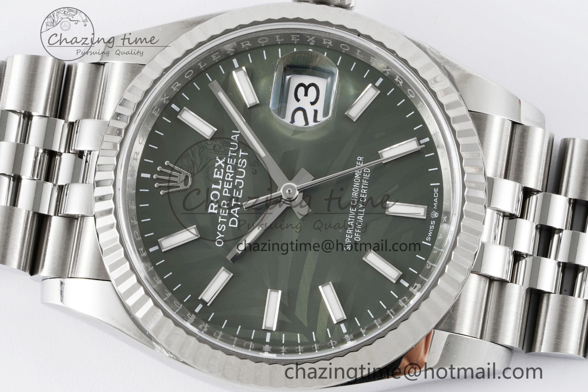 DateJust 36 SS 116234 VSF 1:1 Best Edition 904L Steel Green Leaf Dial on Jubilee Bracelet VS3235