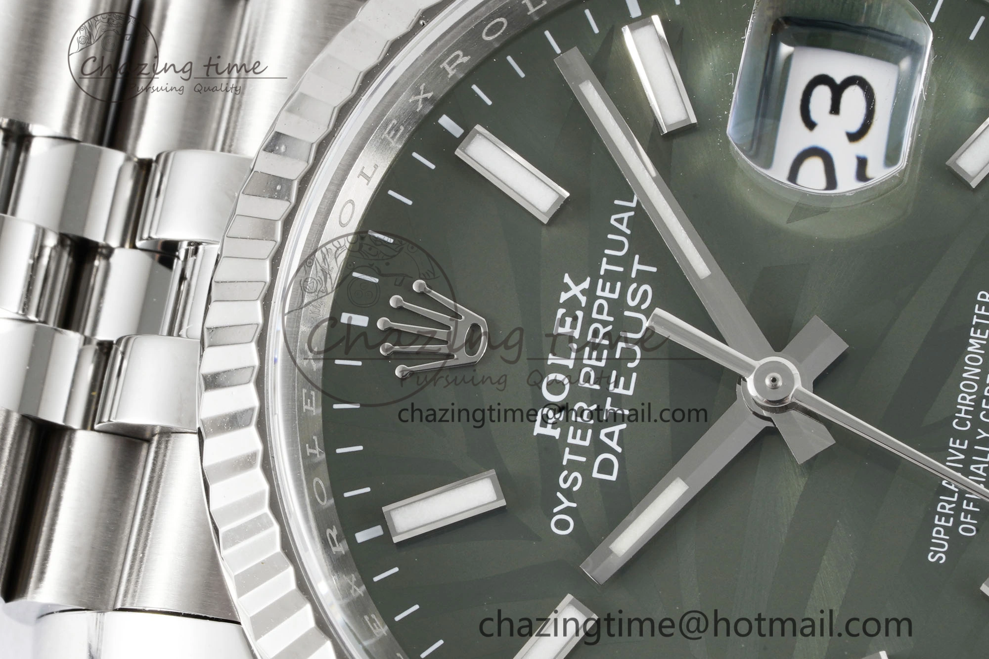 DateJust 36 SS 116234 VSF 1:1 Best Edition 904L Steel Green Leaf Dial on Jubilee Bracelet VS3235