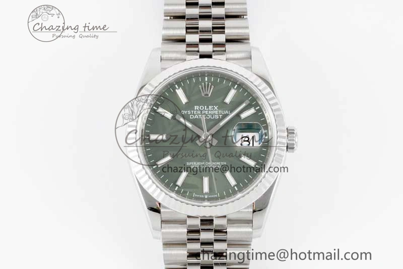 DateJust 36 SS 116234 VSF 1:1 Best Edition 904L Steel Green Leaf Dial on Jubilee Bracelet VS3235