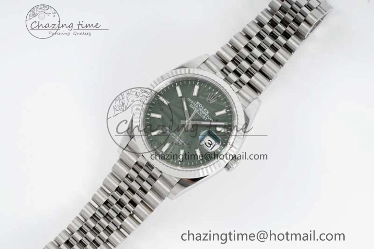DateJust 36 SS 116234 VSF 1:1 Best Edition 904L Steel Green Leaf Dial on Jubilee Bracelet VS3235
