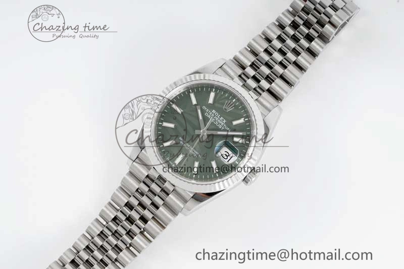 DateJust 36 SS 116234 VSF 1:1 Best Edition 904L Steel Green Leaf Dial on Jubilee Bracelet VS3235