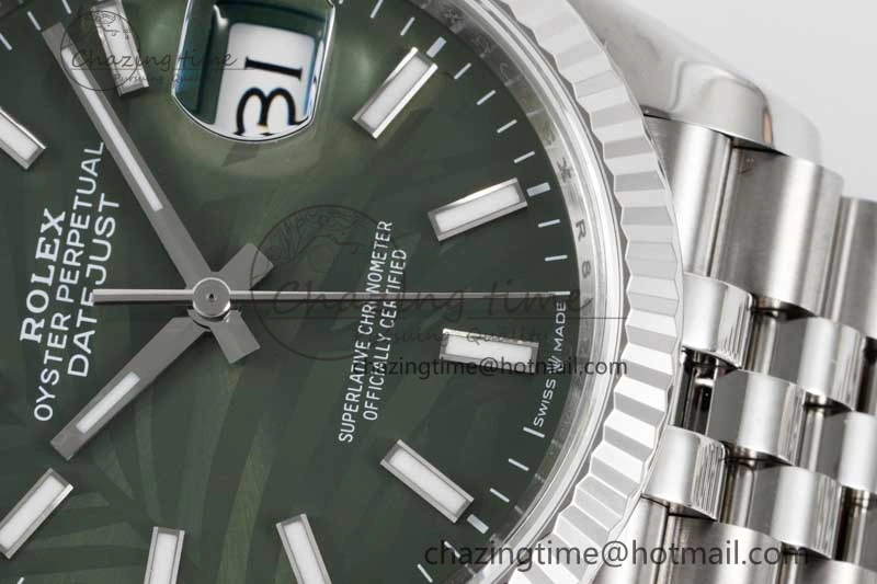 DateJust 36 SS 116234 VSF 1:1 Best Edition 904L Steel Green Leaf Dial on Jubilee Bracelet VS3235