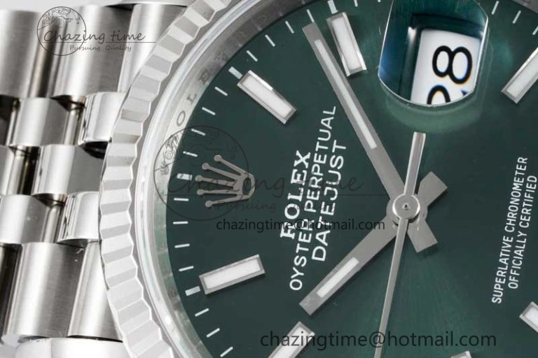 DateJust 36 SS 116234 VSF 1:1 Best Edition 904L Steel Green Sundust Dial on Jubilee Bracelet VS3235