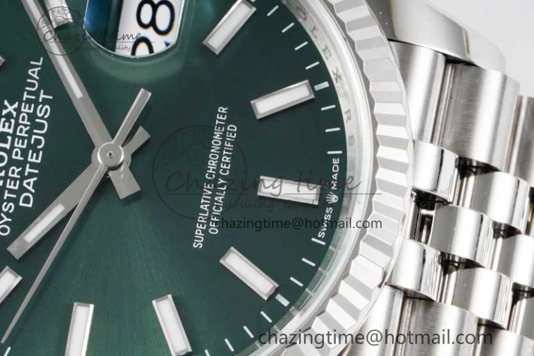 DateJust 36 SS 116234 VSF 1:1 Best Edition 904L Steel Green Sundust Dial on Jubilee Bracelet VS3235