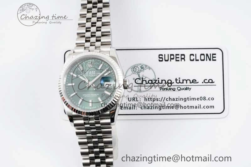 DateJust 36 SS 116234 VSF 1:1 Best Edition 904L Steel Green Sundust Dial on Jubilee Bracelet VS3235