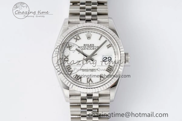 DateJust 36 SS 116234 VSF 1:1 Best Edition 904L Steel White Roman Dial on Jubilee Bracelet VS3135