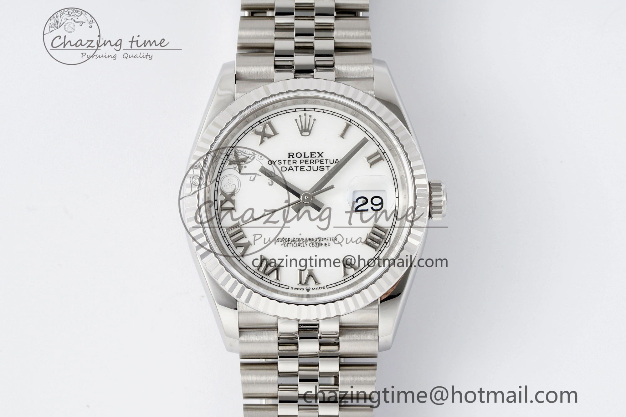 DateJust 36 SS 116234 VSF 1:1 Best Edition 904L Steel White Roman Dial on Jubilee Bracelet VS3135