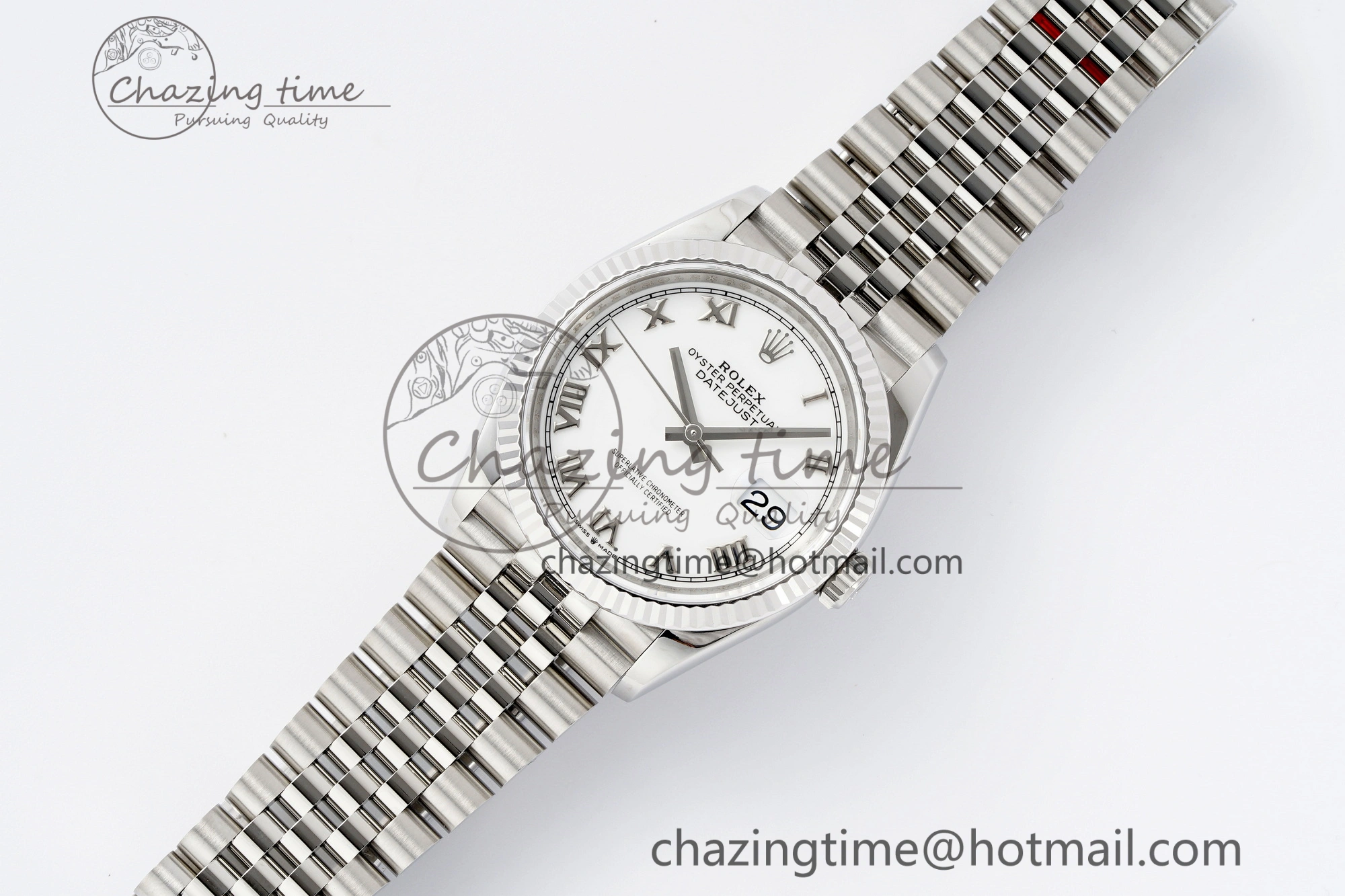 DateJust 36 SS 116234 VSF 1:1 Best Edition 904L Steel White Roman Dial on Jubilee Bracelet VS3135