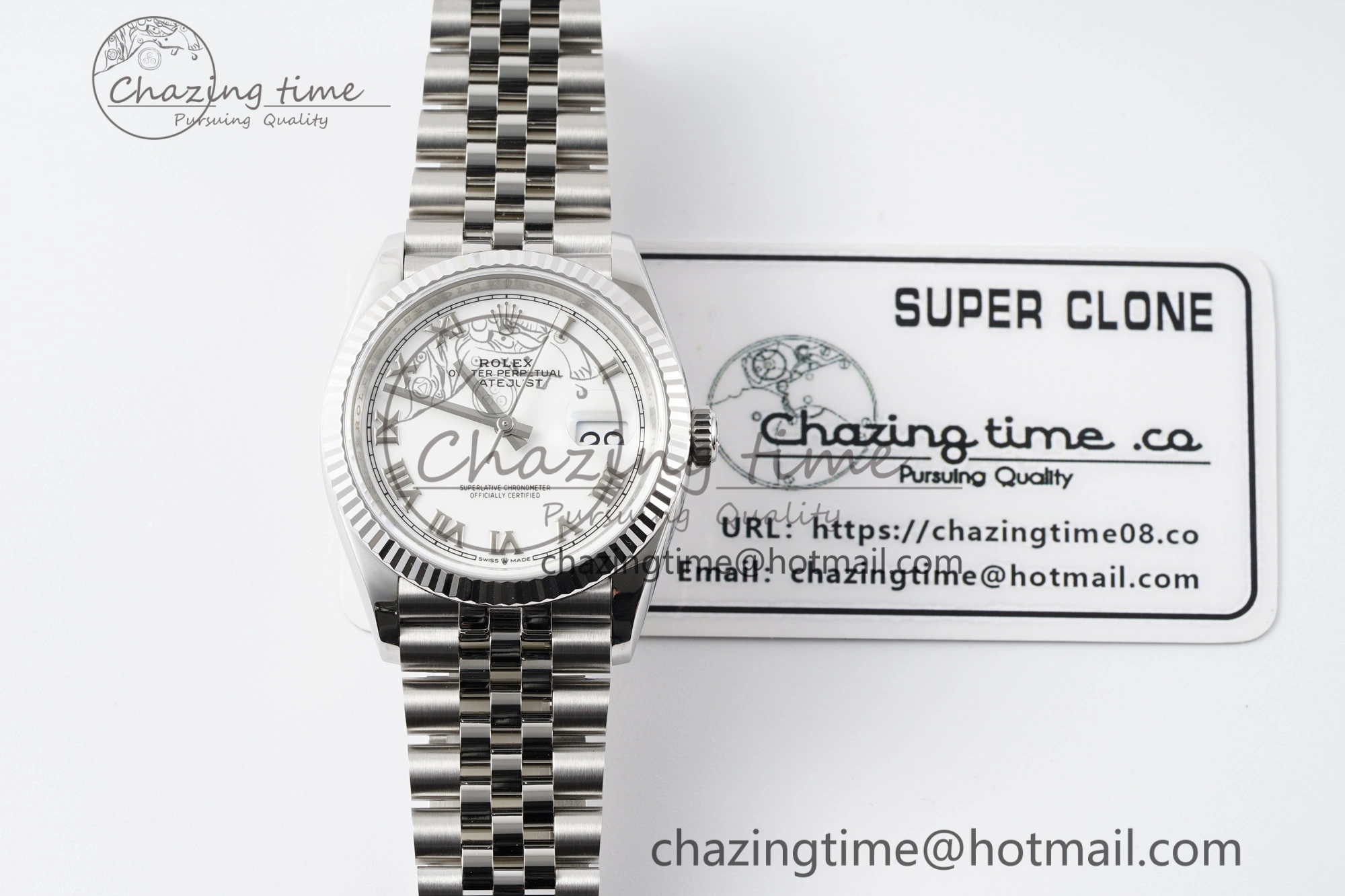 DateJust 36 SS 116234 VSF 1:1 Best Edition 904L Steel White Roman Dial on Jubilee Bracelet VS3135