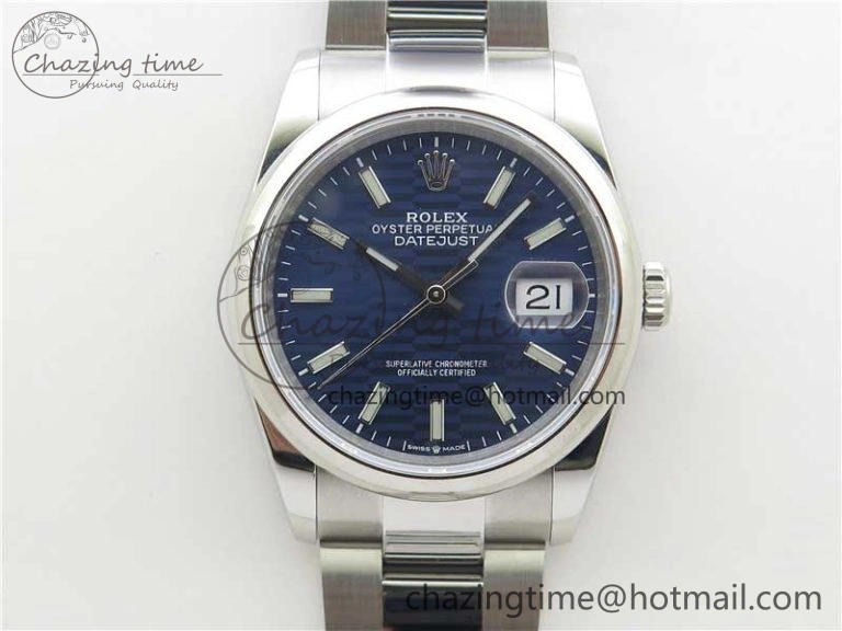 DateJust 36 SS 126200 BP Maker 1:1 Best Edition Blue Dial on Oyster Bracelet
