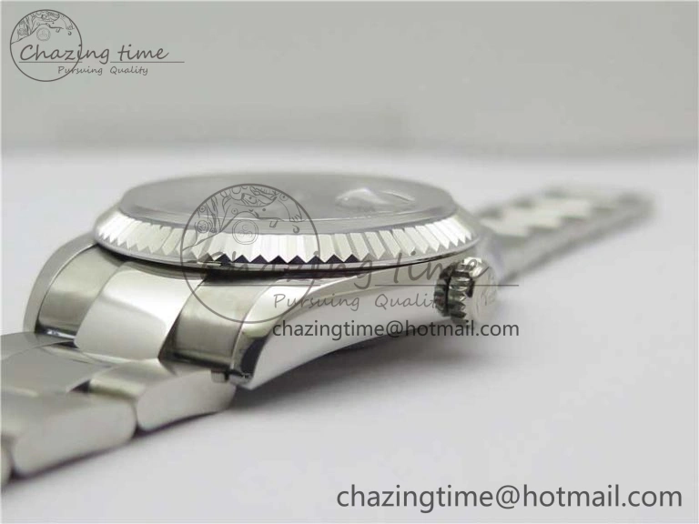 DateJust 36 SS 126200 BP Maker 1:1 Best Edition Fluted Bezel Blue Dial on Oyster Bracelet