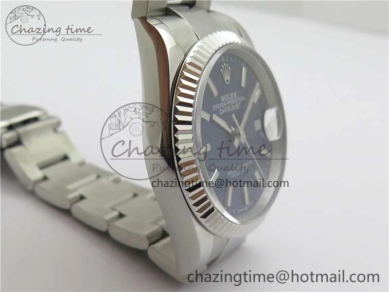DateJust 36 SS 126200 BP Maker 1:1 Best Edition Fluted Bezel Blue Dial on Oyster Bracelet