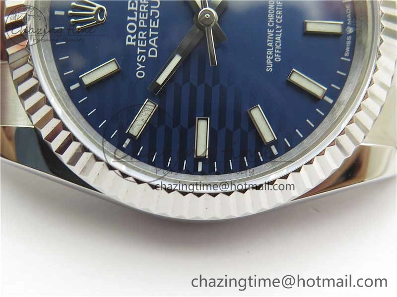 DateJust 36 SS 126200 BP Maker 1:1 Best Edition Fluted Bezel Blue Dial on Oyster Bracelet