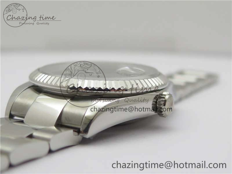 DateJust 36 SS 126200 BP Maker 1:1 Best Edition Fluted Bezel Gray Roman Dial on Oyster Bracelet