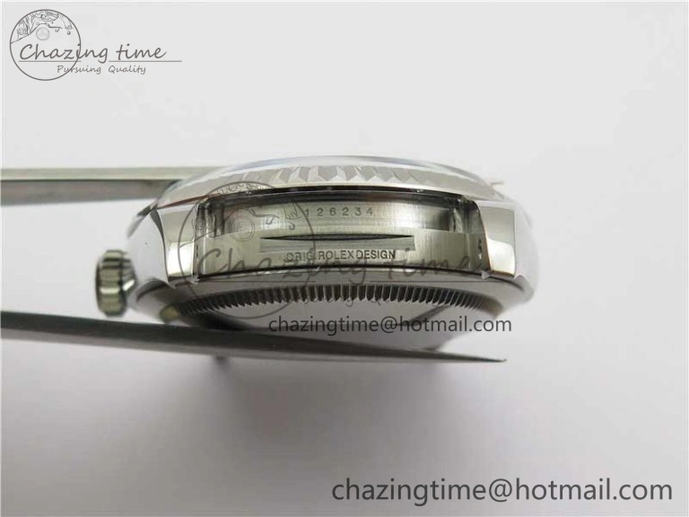 DateJust 36 SS 126200 BP Maker 1:1 Best Edition Fluted Bezel Gray Roman Dial on Oyster Bracelet