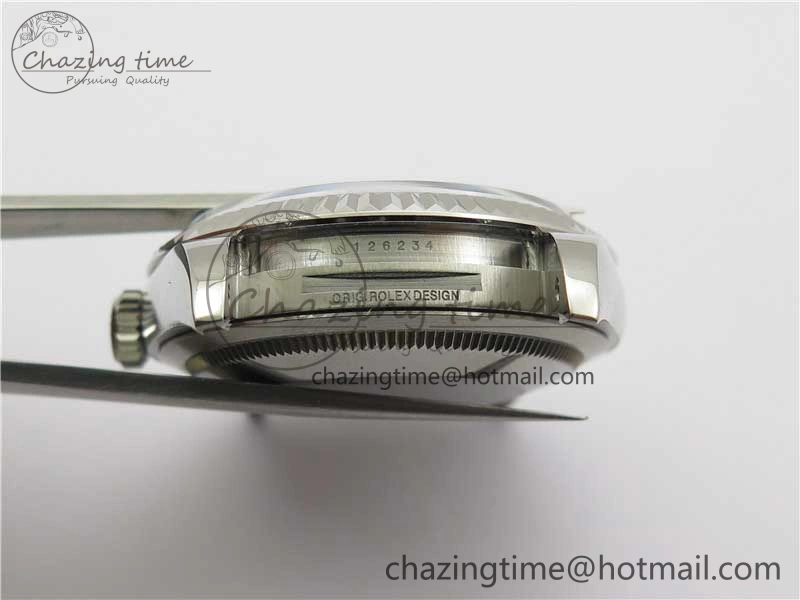 DateJust 36 SS 126200 BP Maker 1:1 Best Edition Fluted Bezel Gray Roman Dial on Oyster Bracelet