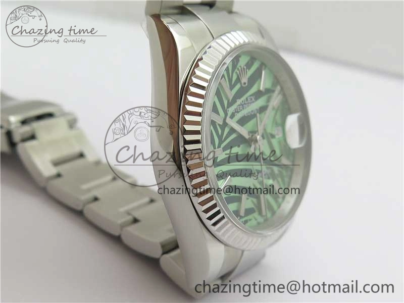 DateJust 36 SS 126200 BP Maker 1:1 Best Edition Fluted Bezel New Green Dial on Oyster Bracelet
