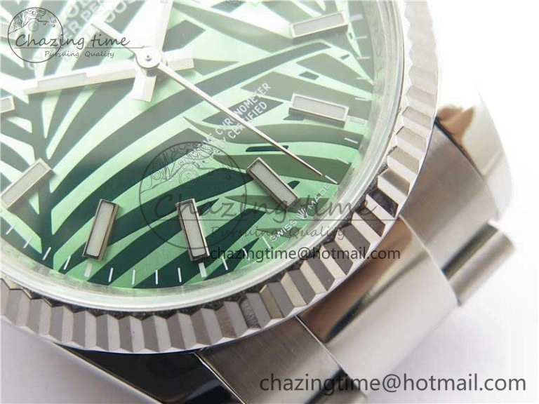 DateJust 36 SS 126200 BP Maker 1:1 Best Edition Fluted Bezel New Green Dial on Oyster Bracelet