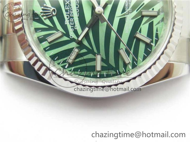DateJust 36 SS 126200 BP Maker 1:1 Best Edition Fluted Bezel New Green Dial on Oyster Bracelet