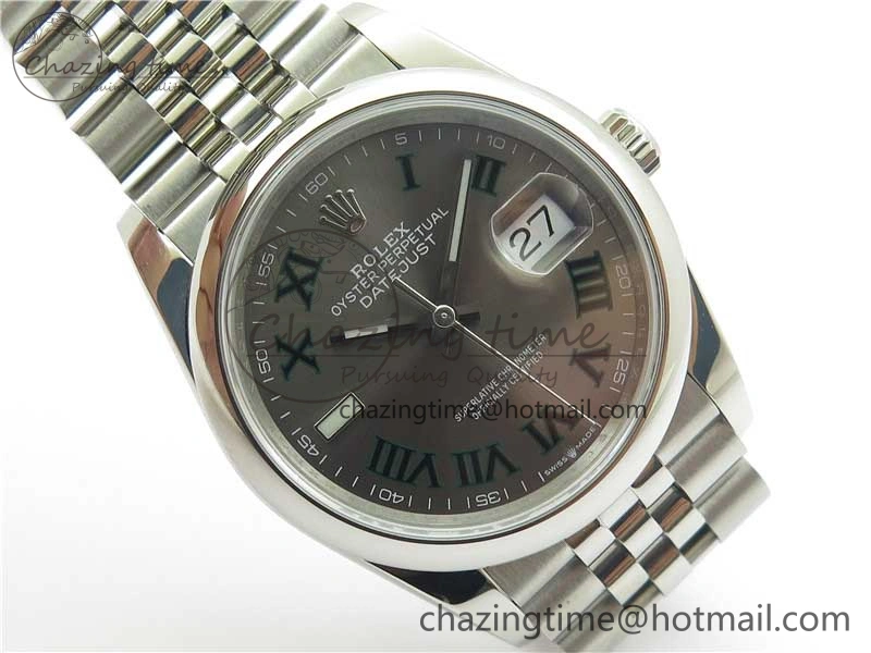 DateJust 36 SS 126200 BP Maker 1:1 Best Edition Gray Roman Dial on Jubilee Bracelet