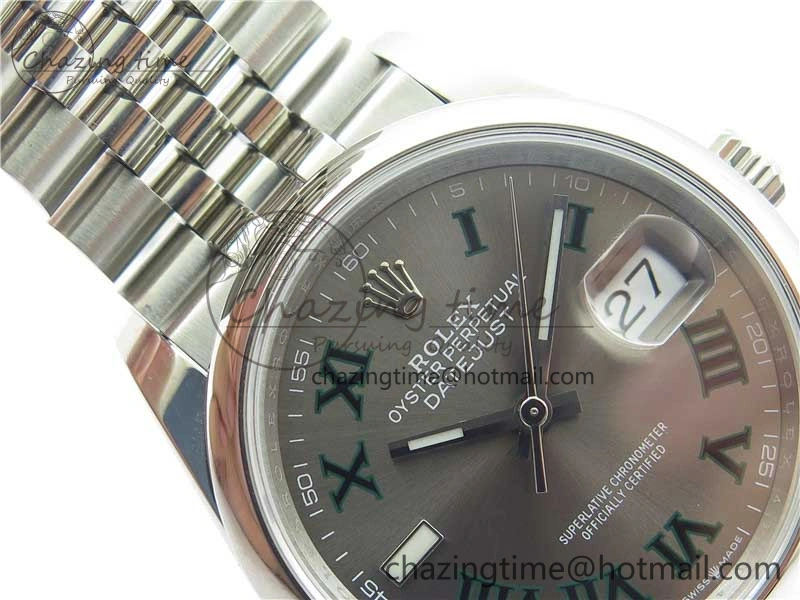 DateJust 36 SS 126200 BP Maker 1:1 Best Edition Gray Roman Dial on Jubilee Bracelet