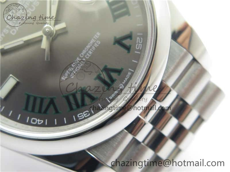 DateJust 36 SS 126200 BP Maker 1:1 Best Edition Gray Roman Dial on Jubilee Bracelet