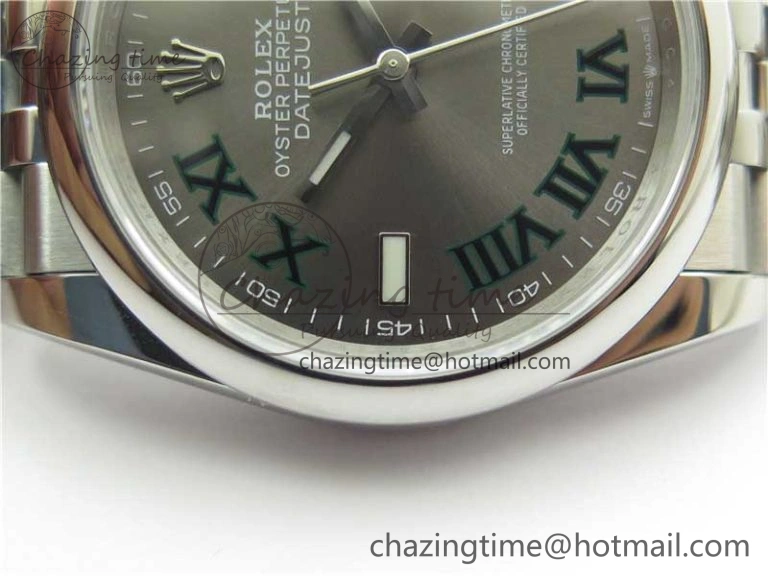 DateJust 36 SS 126200 BP Maker 1:1 Best Edition Gray Roman Dial on Jubilee Bracelet